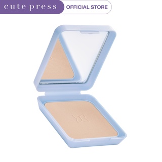 CUTE PRESS แป้งผสมรองพื้น EVORY SNOW WHITENING &amp; OIL CONTROL FOUNDATION POWDER SPF 30 PA++ (ขนาดพกพาไม่มีถาดรองพัฟ)