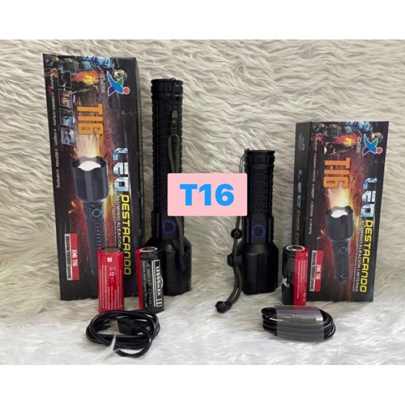 LED ไฟฉายแรงสูง ไฟฉายซูม JX 1601 กับJX 1602 XML T16 LED 99000w 3โหมด/ T20-jx2020 2021 2025 2023 สว่า