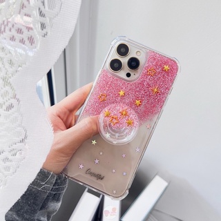 เคสดาวตก ตัวจับ สีชมพู griptop  i13 pro max s22 ultra note20 a53 a73 reno7 v23 เคสกันกระแทก