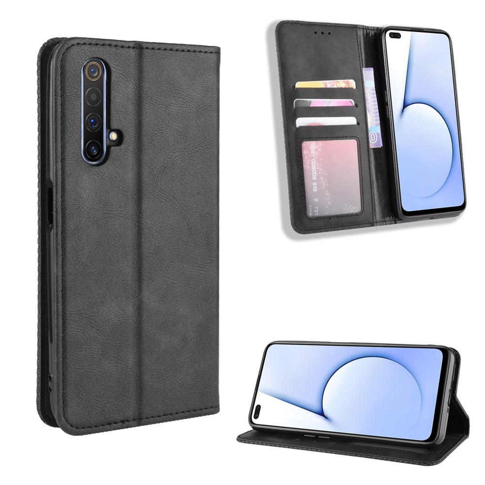 กรณี Realme X3 SuperZoom Case Leather Flip Phone Casing RealmeX3 Super Zoom ฝาครอบกรณี