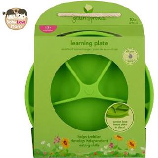 Green Sprouts Learning Plate Green