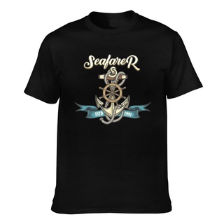 เสื้อยืด ผ้าฝ้าย พิมพ์ลายโลโก้ Seafarer Scuba Anchor สไตล์วินเทจ สําหรับผู้ชายS-5XL