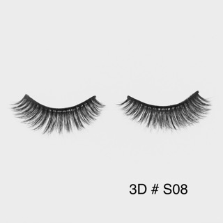 ขนตาปลอม 3D Faux Mink Double Silk Lashes เบอร์ #S08