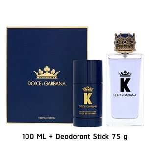 Set Dolce &amp; Gabbana K For Men EDT 100ml. + Deodorant Stick 75g. กล่องซีล