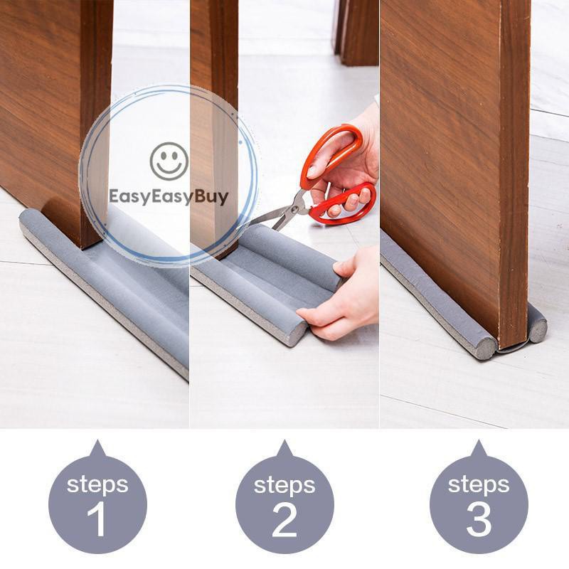 คิ้วขอบประตูแบบยาง🌿🌱 ที่กั้นขอบประตู กันแอร์ออก กันแมลงเข้า ez99