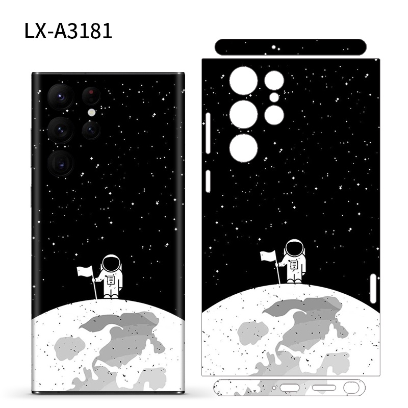 สติกเกอร์ฟิล์มกันรอยหน้าจอ แบบนิ่ม ลายนักบินอวกาศ 3M กันรอยขีดข่วน ทนทาน สําหรับ Samsung Galaxy S23 S22 S24 S25 Ultra Plus A55