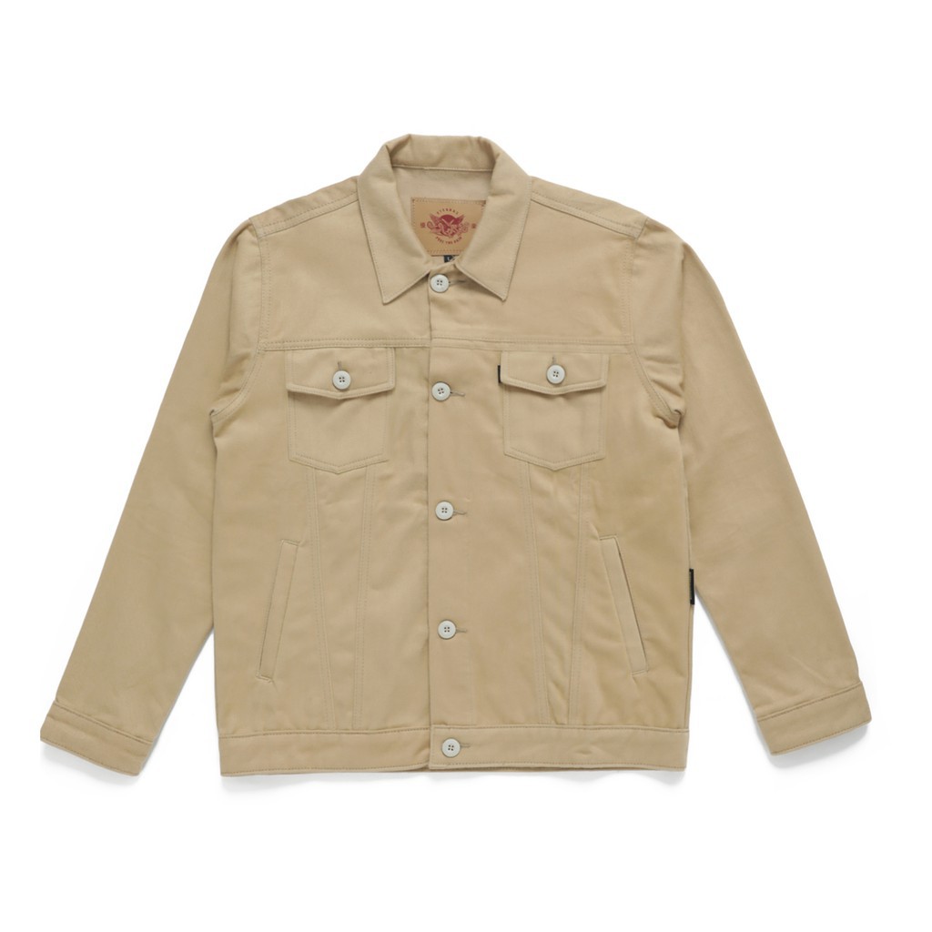 ETERNALWORKS - เสื้อแจ็คเก็ต Trucker Naka Khaki