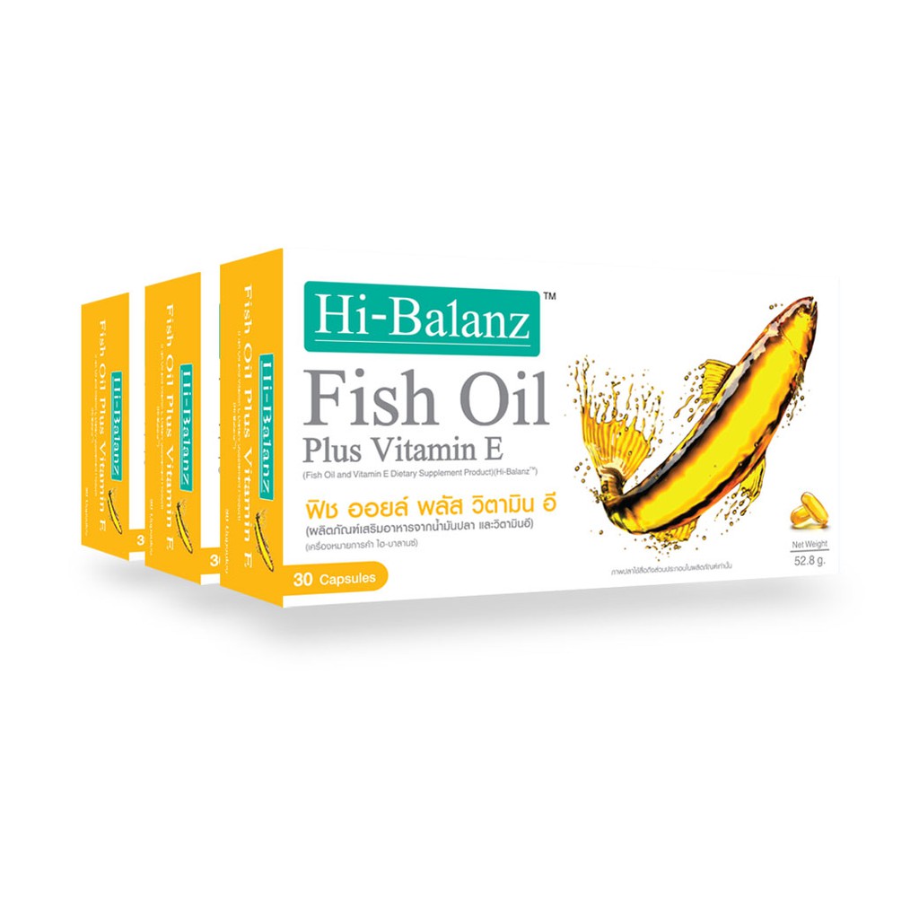 Hi-Balanz Fish oil Plus Vitamin E / 3 กล่อง