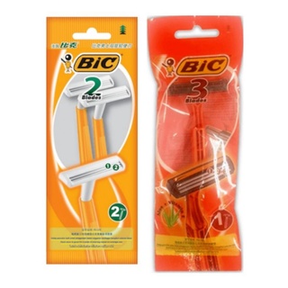 Bic​ 🚚💨พร้อมส่ง!! บิค มีดโกน รุ่น​ 2 ใบมีด​   แพ็ค​ 2 ด้าม​ Bic​ Shaver​ 2 blades pack 2pcs. รุ่น 3 ใบมีด เพ็ค​ 1 ด้าม