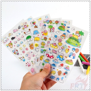 ❉ Mamegoma - Kawaii Seal on A Beach Travel - Cute Animal สติ๊กเกอร์ ❉ 6Sheet/Set DIY Decor Stationery Label สติ๊กเกอร์