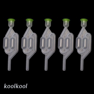 Kool อุปกรณ์แอร์ล็อก แบบพลาสติก สําหรับแก้วไวน์ เบียร์ คาร์บอย 5 ชิ้น