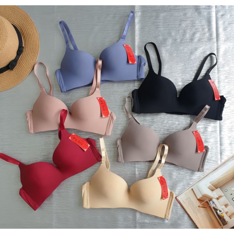 🧸บราไร้โครง ดันทรงในตัว สวยสไตล์เรียบหรู 👙เต้าเล็ก ไซส์ 32-36