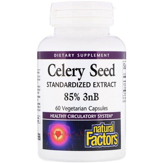 Natural Factors, Celery Seed, Standardized Extract, 60 Vegetarian Capsules