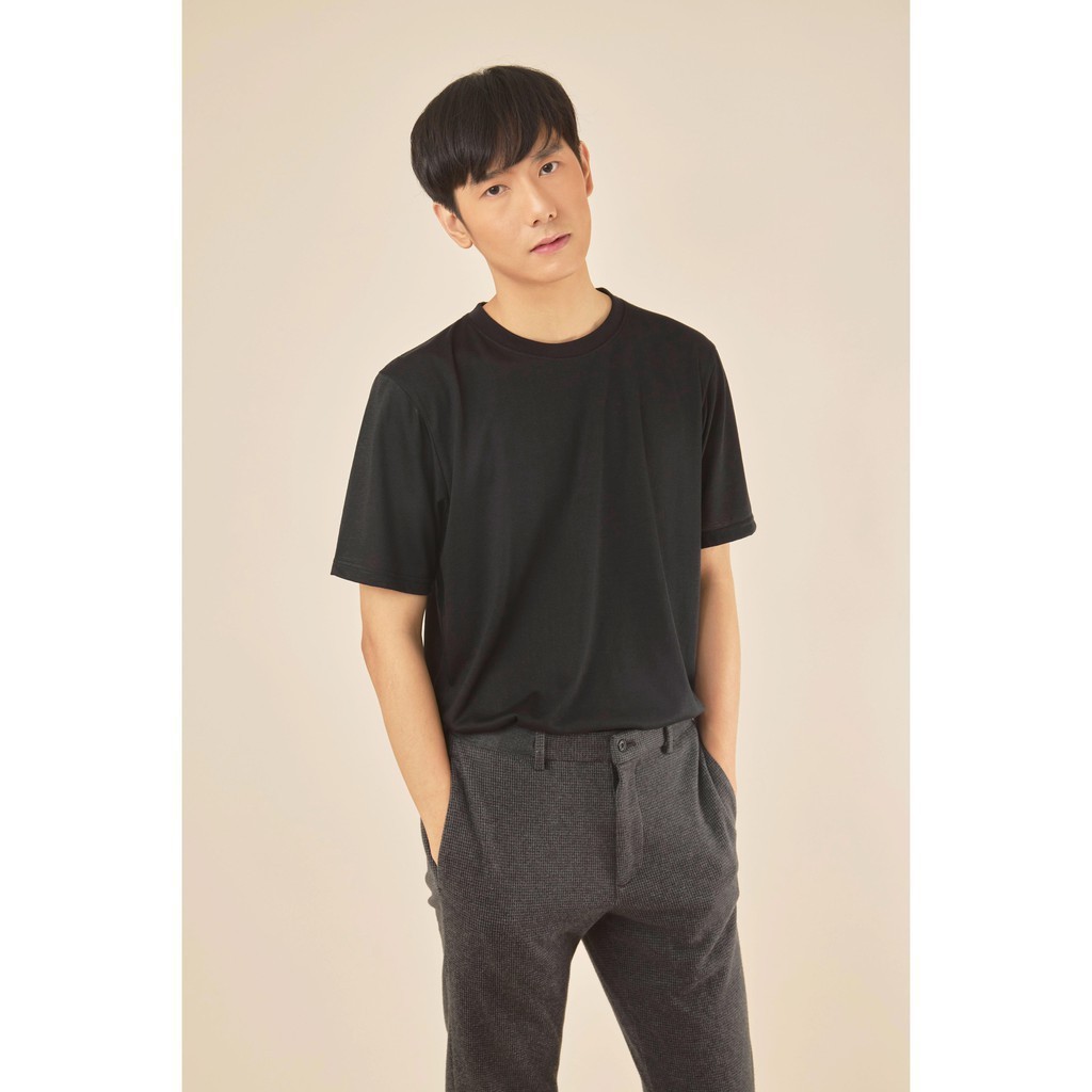 เสื้อยืดแฟชั่นคอกลม สีดำ ใส่ได้ทั้งผู้หญิง เสื้อยืดคอกลม Minimal Style  ทรงเข้ารูป ราคาถูก - รูปที่ 3