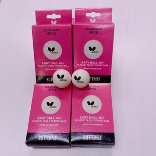 ลูกปิงปอง Butterfly รุ่น Easy Ball 40+ (แพ็ค 6 ลูก)