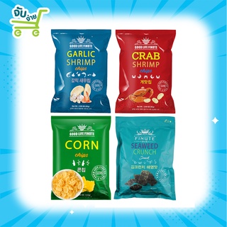 Finute Garlic Shrimp Corn Seaweed Crunch Chips ฟีนูทคอร์นชิพส์แป้งข้าวโพดทอดกรอบรสซุปข้าวโพด hunter lorenz Djanda