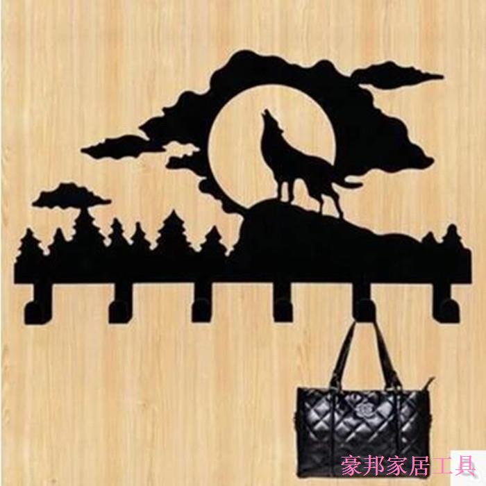 [Zero Star Home Furnishing] Wall Clothes Hanger Iron Hook 6 Clothes Hook Row Hook Coat Hook Hanger W