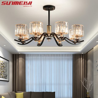 Sunmeiyi Modern k9 โคมไฟระย้าคริสตัลใสสําหรับติดตกแต่งผนังห้องนั่งเล่น