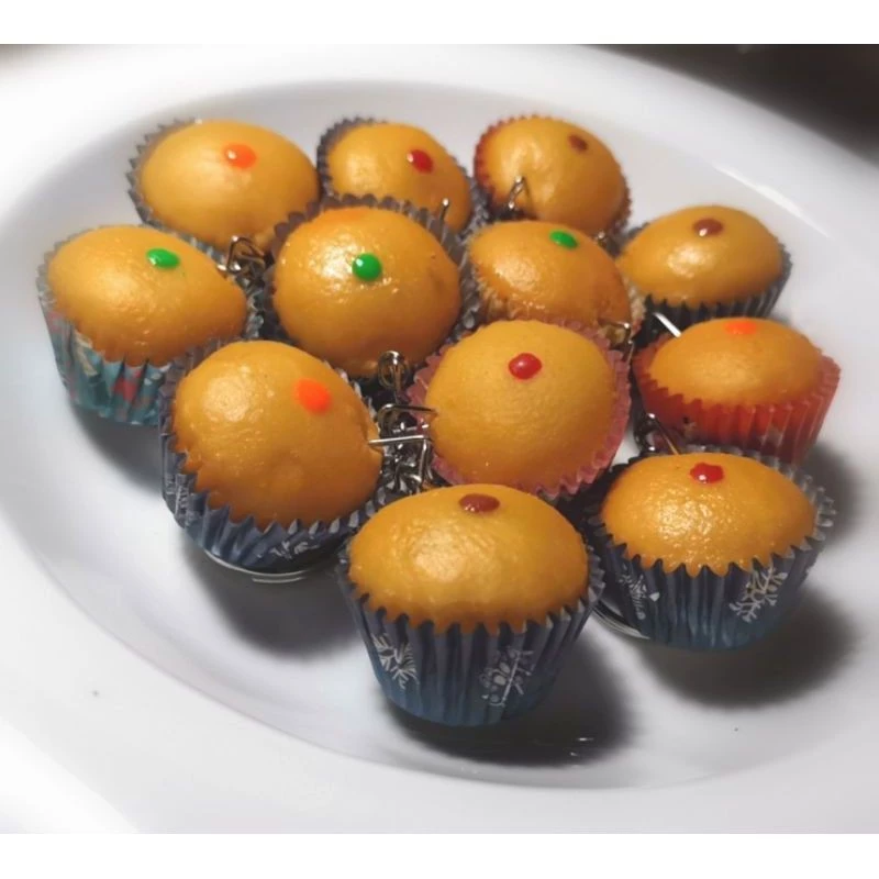 🧁🧁พวงกุญแจคัพเค้ก ขนมคัพเค้ก พวงกุญแจแฮนด์เมด🧁🧁
