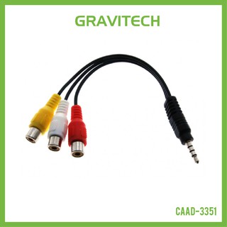 [Gravitechthai]RCA Video&amp;Audio Female to 3.5mm Cable 15cm