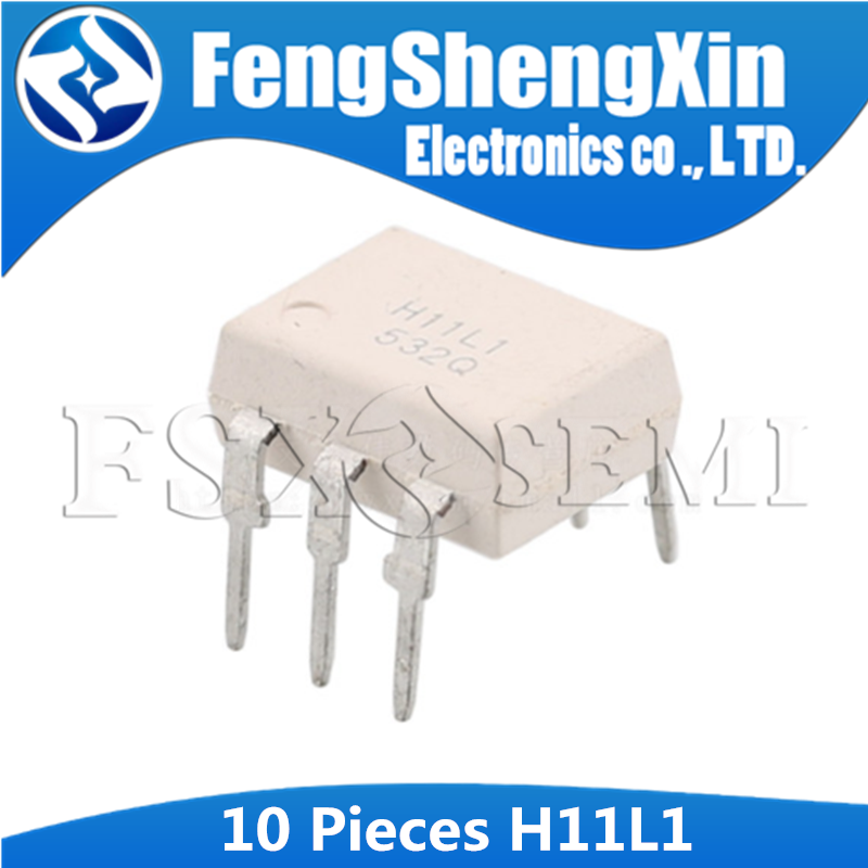 10 ชิ้น/ล็อต H11L1 dip-6 H11L1M 6-pin dip optoisoators logic เอาต์พุต IC
