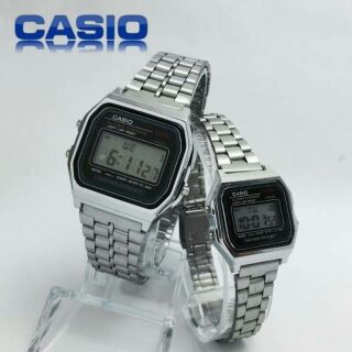 Casio นาฬิกาแฟชั่น สายเลส ระบบดิจิตอล ของขวัญ คู่รัก