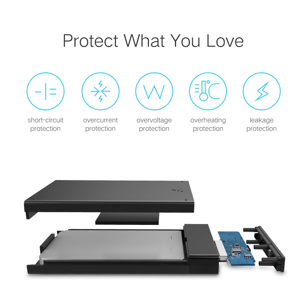 UGREEN รุ่น 30847 USB 3.0 External Box Hard Drive 2.5  กล่องใส่ฮาร์ดดิส External Hard Drive Adapter USB 3.0 to SATA
