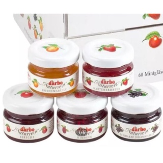 ดาร์โบ แยม (แบลกเคอเรนท์ ส้ม กุหลาบแอปพริคอต น้ำผึ้ง) Darbo Mini Jam (Black current, Orange, Rose apricot, Honey) 28g.