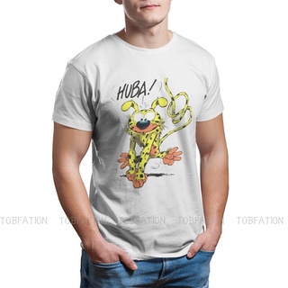 เสื้อยืดคอกลม พิมพ์ลายการ์ตูน Marsupilami HUBA สไตล์คลาสสิก คุณภาพสูง สําหรับผู้ชาย