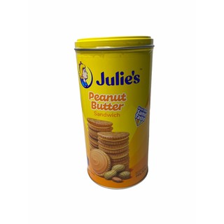 JULIE’S Peanut Butter Sandwich 240g รุ่นกระป๋อง..สีเหลือง 1กระป๋อง/บรรจุ 240g ราคาพิเศษ สินค้าพร้อมส่ง!!
