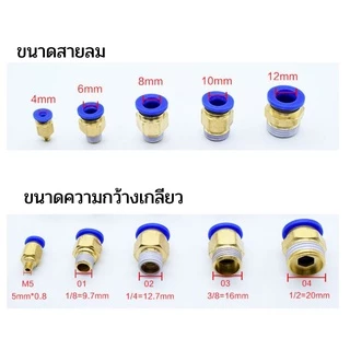 ข้อต่อลม PB ข้อต่อนิวเมติกส์ 3 ทาง PB 4,6,8,10,12,14 ข้อต่อสามทางเกลียวนอก ข้อต่อลมสามทาง