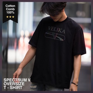 *สินค้าหมด* เสื้อ Oversized - "Spectrum V" Multiflect (Black) | Velika