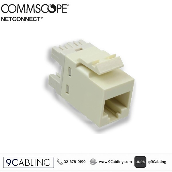 [พร้อมส่ง/NetConnect] : Commscope NetConnect 1375191-1 - RJ45 Modular Jack Cat5e, SL Series, Ivory