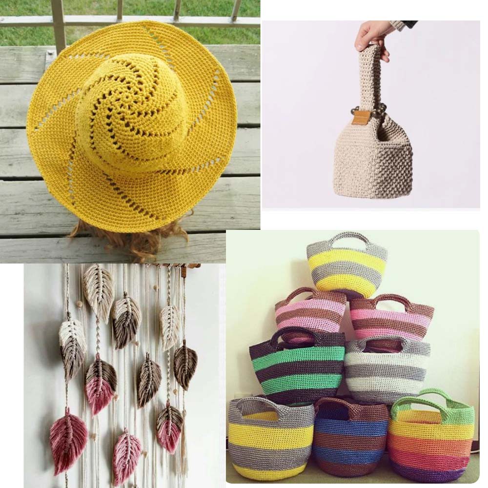 เชือกฟอกนิ่ม คอตตอนเกลียว สีครบ จบในร้านเดียว เชือกถักกระเป๋า ลูกละ 100 กรัม - รูปที่ 5