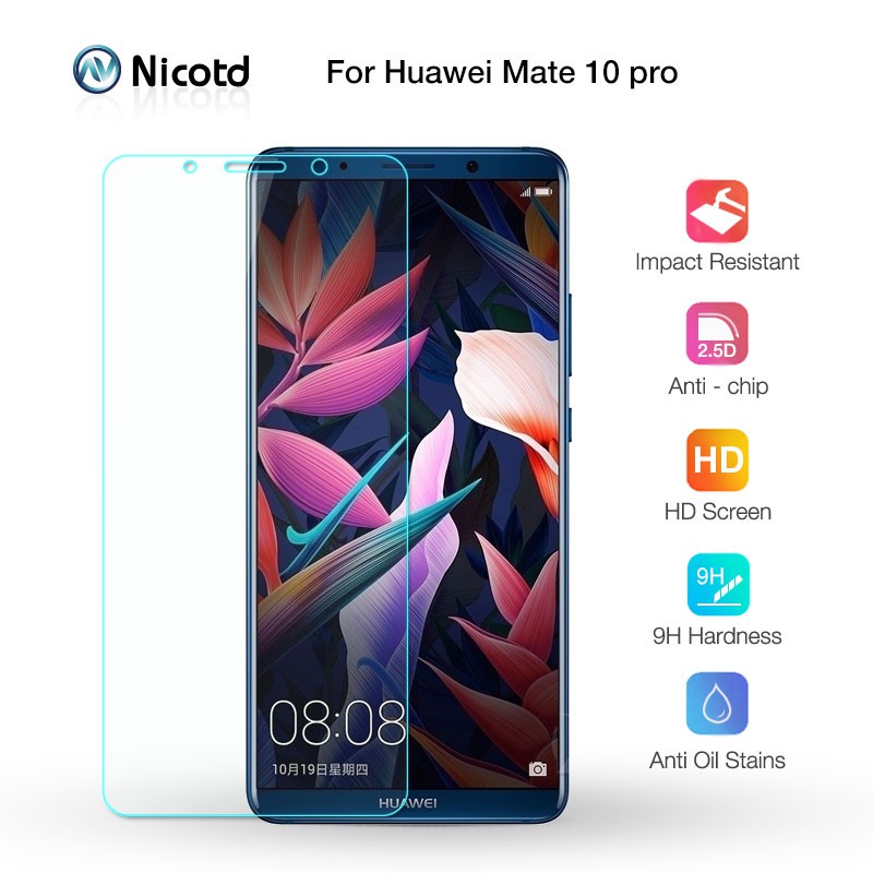 Huawei Mate 10 Pro Temepered Glass 2.5D HD Clear Screen Protector Case Friendly