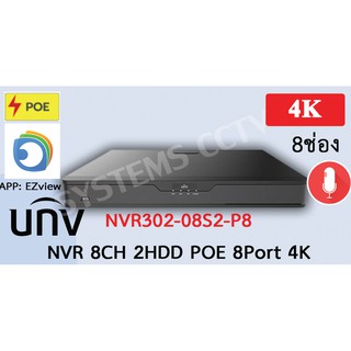 เครื่องบันทึก NVR301-08S2-P8