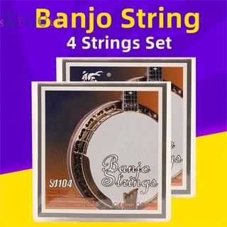 ◀READY▶Banjo String Replacement 4 String Set Stainless Steel Carbon Copper Alloy Wound# Good Quality