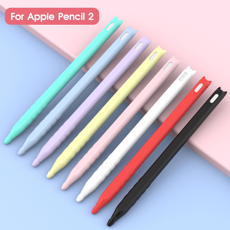 เคสซิลิโคน TPU ลายแมวน่ารัก กันรอยขีดข่วน สําหรับ Apple Pencil 2 2nd