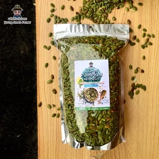 เมล็ดฟักทองดิบ เมล็ดฟักทองอบ รสธรรมชาติ ไม่ใส่เกลือ 1 Kg.(Pumpkin Seeds)