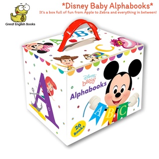 พร้อมส่ง *ลิขสิทธิ์แท้* Disney Baby Alphabooks หนังสือเด็ก เล่มเล็กจำนวน 26 เล่ม Import from US