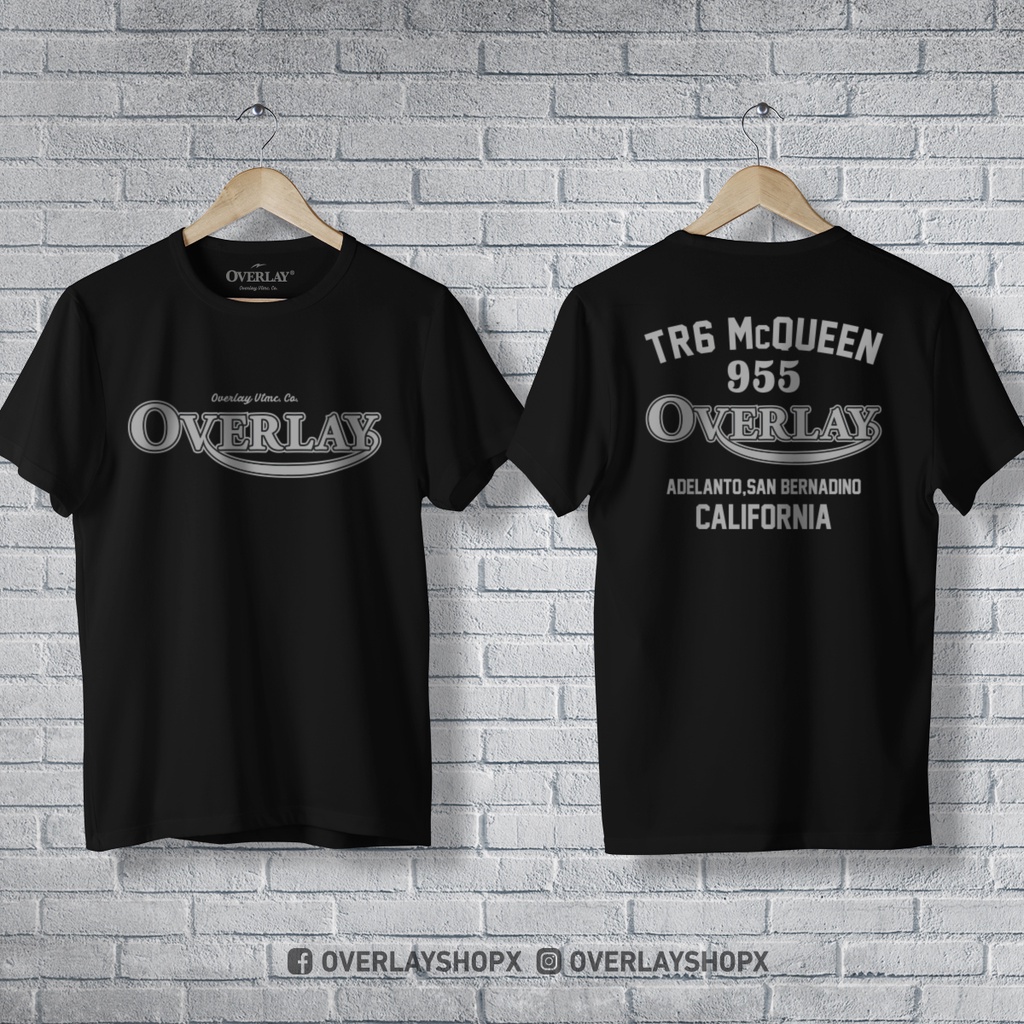 เสื้อยืด OVERLAY TR6 McQUEEN TEE เนื้อผ้า Cotton สกรีนหน้าและหลัง