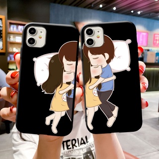 เคสโทรศัพท์มือถือคู่รัก แบบนิ่ม เนื้อแมตต์ ลาย sleeping couple-3 สําหรับ iPhone 13 12 11 XS Pro Max Mini iPhone X XR 8 7 6 6S Plus 5 5S