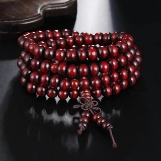 สร้อยข้อมือลูกปัดไม้จันทน์ 6 มม. 8 มม. สไตล์วินเทจ เครื่องประดับคู่รัก