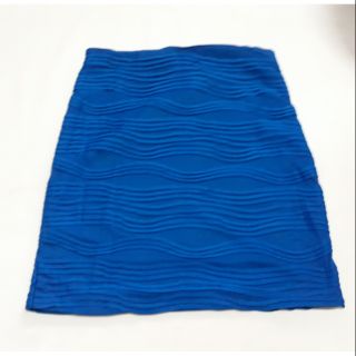 กระโปรงสั้นสีน้ำเงินลายคลื่น รหัส T046