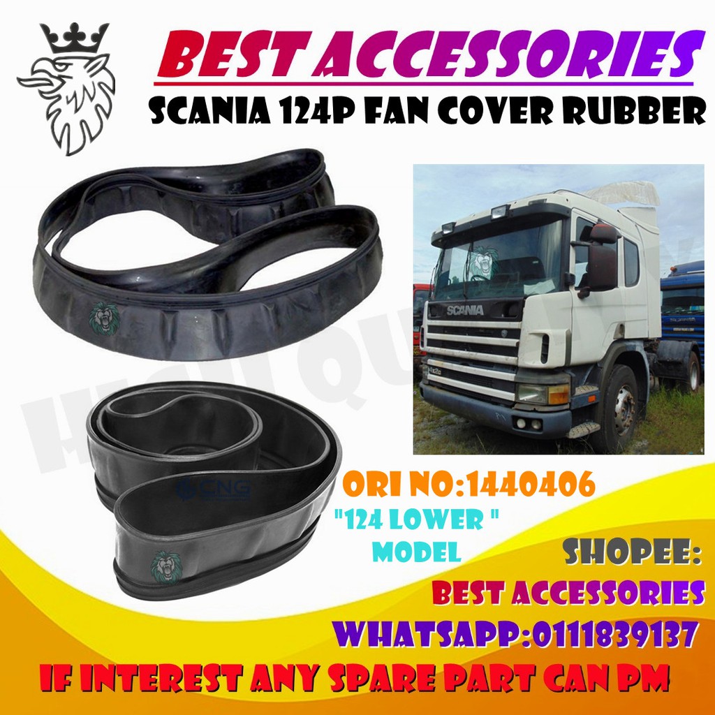 SCANIA 124P (UNTUK 124 LOWER MODEL) ฝาครอบพัดลมยางคุณภาพสูง