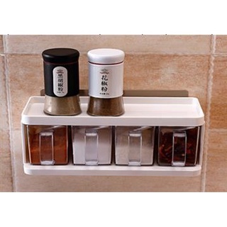 Spice rack กล่องเก็บเครื่องปรุงติดผนัง 4 ช่อง รุ่น 5187