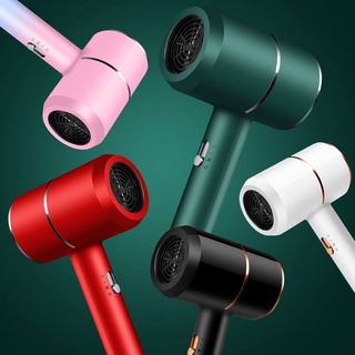 ไดร์เป่าผม เครื่องเป่าผม 1200w ปรับลมแรงได้ 3 ระดับ Mini Hairdryer แถมหัวไดร์ 80234