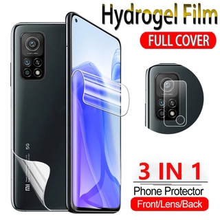 ฟิล์มไฮโดรเจลเลนส์กล้องป้องกันกระจกกันรอยหน้าจอฟิล์มหลังฟิล์ม Mi 10t Pro 5G Hydrogel Film Camera Lens Protective Glass For Xiaomi Mi 10t 10 Pro Screen Protector Back Film Xiomi Mi 10T 10 T Pro Front Film