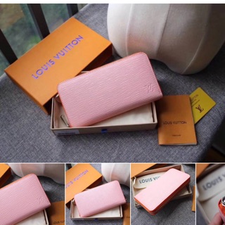 Louis vuitton epi zippy wallet กระเป๋าเงินใบยาว หนังแท้ ลายไม้