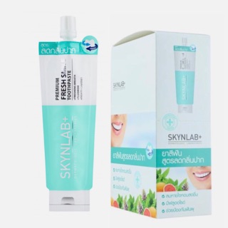 SKYNLAB PREMIUM FRESH SMILE TOOTHPASTE ยาสีฟันพรีเมี่ยมชนิดซอง 12G